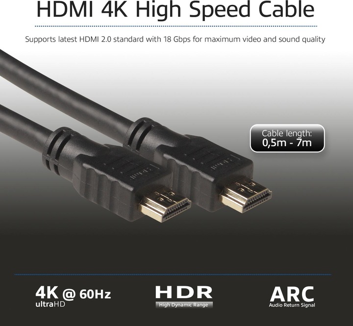 Produktbild AK3902 2m HDMI Type A (Standard) HDMI Type A (Standard) Schwarz HDMI-Kabel (2 m, HDMI)