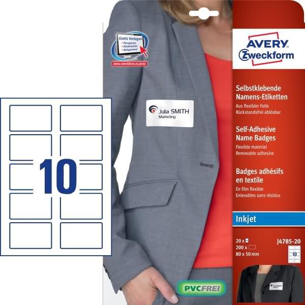 Actual product image Avery Name labels