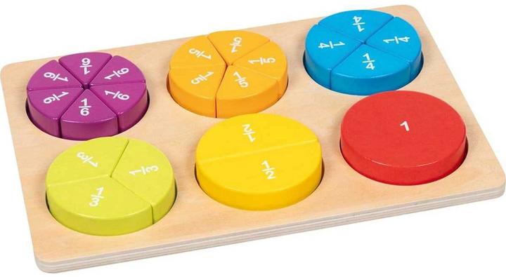 Immagine prodotto Goki Gioco di apprendimento delle frazioni (Inglese, Italiano, Tedesco, Francese)