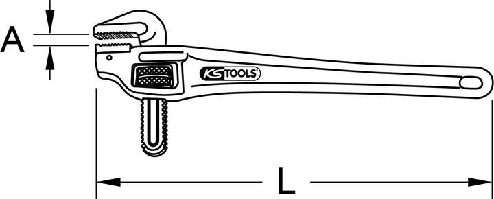 Produktbild KS Tools Aluminium-Einhand-Rohrzange (360 mm)
