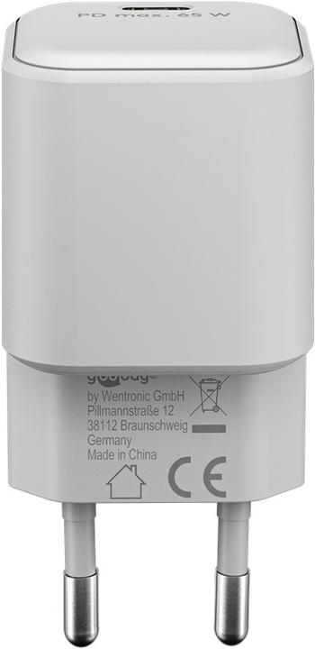 Actual product image Goobay USB C Nano Quick Charger with GaN technology (65 W)