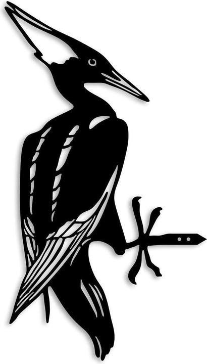 Actual product image Wallxpert Gartenstecker Vogel auf Zweig 22 x 40 cm