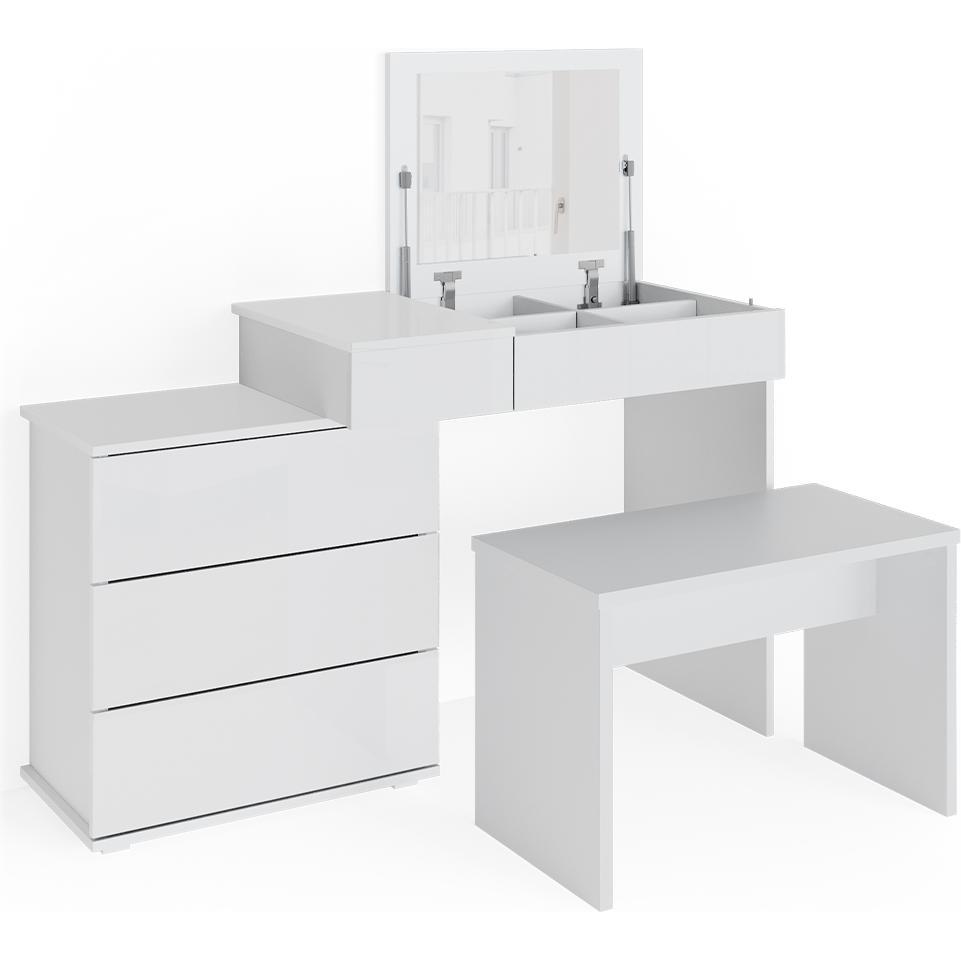 Vicco, Schminktisch, Lotos mit Hocker