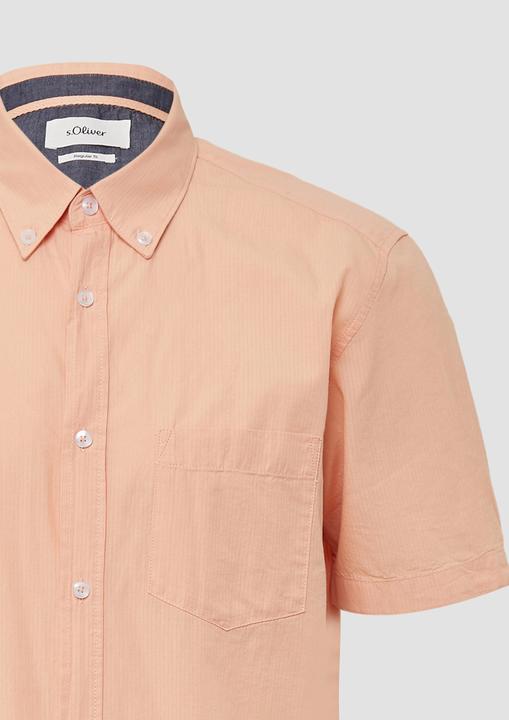 Image du produit S.Oliver Hemd Regular Fit: Kurzarmhemd mit Struktur-Streifen und Button-Down-Kragen (XL)