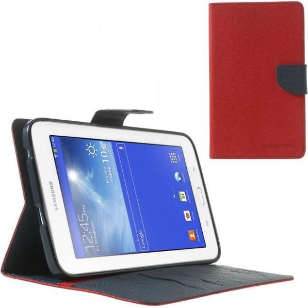 Thumbnail - Goospery Fancy Diary Series (Galaxy Tab 3 7.0 Lite (2013)), Tablet Hülle, Blau, Rot