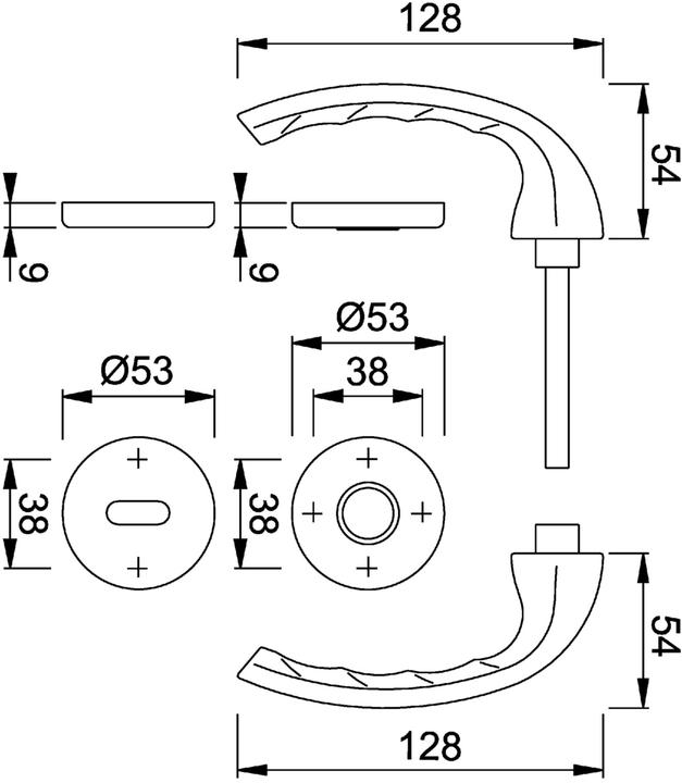 Produktbild Hoppe Türdrücker 1710 Tokyo (Türgriff)