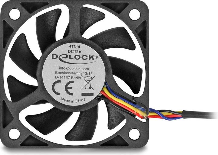 Actual product image Delock Axiallüfter 12 V DC, 50 x 50 x 10 mm schwarz (50 mm, 1x)