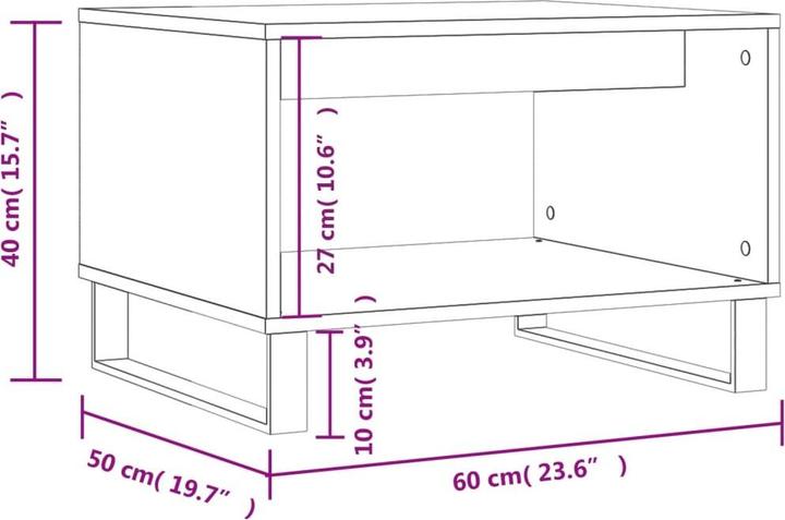 Image du produit vidaXL Couchtisch (60 x 50 x 40 cm)