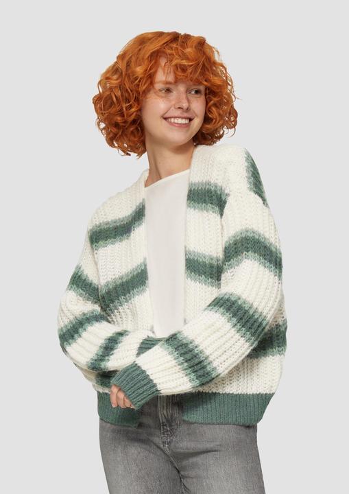 Actual product image S.Oliver Strickjacke Offene Strickjacke mit Blockstreifen (XL)