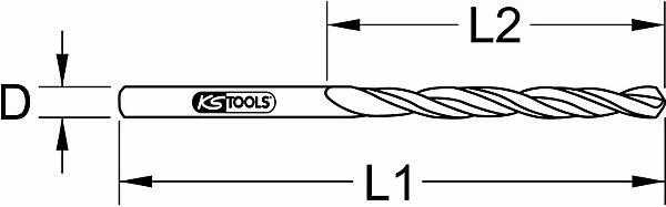 Produktbild KS Tools HSS-R Spiralbohrer (6 Millimeter)