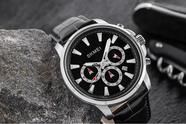 Produktbild Skmei 2071LSIBK Herrenuhr + BOX (Analoguhr, Chronograph, 43 mm)