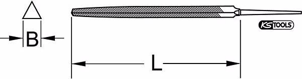 Actual product image KS Tools Triangular file blade (Cut 2, 200 mm)