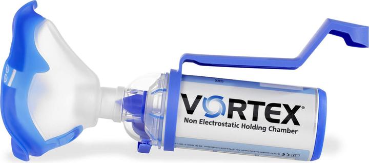 Produktbild PARI antistatische Vorschaltkammer mit Erwachsenenmaske soft und Einhand-Bedienhilfe