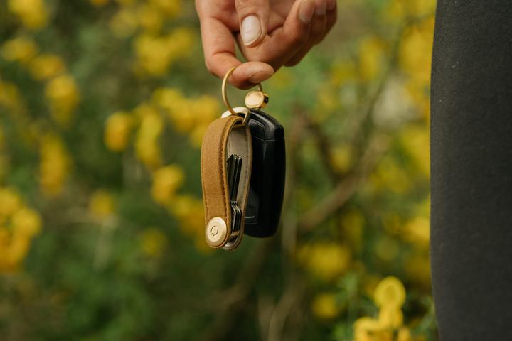 Produktbild Orbitkey Waxed Canvas Key Organiser - Golden Sand