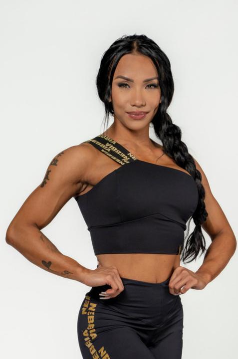 Nebbia Women's High Support Sports Bra Intense Asymmetric 841 black
