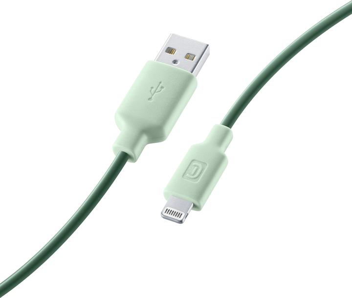 Produktbild Cellularline Lade- und Datenkabel grün 100cm USB Type-A auf Apple Lightning USBDATAMFISMARTG (1 m, USB 2.0)