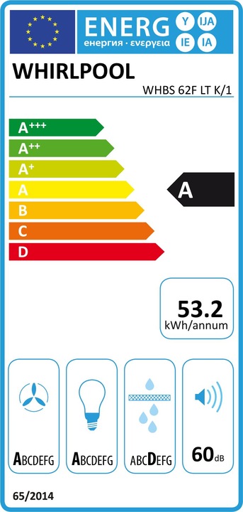 Etichetta energetica Whirlpool WHBS 62F LT K/1 (Cappuccio)