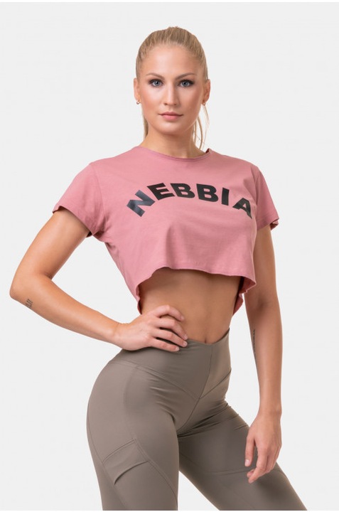 Nebbia Loose Fit & Sporty Crop Top 583 old rose