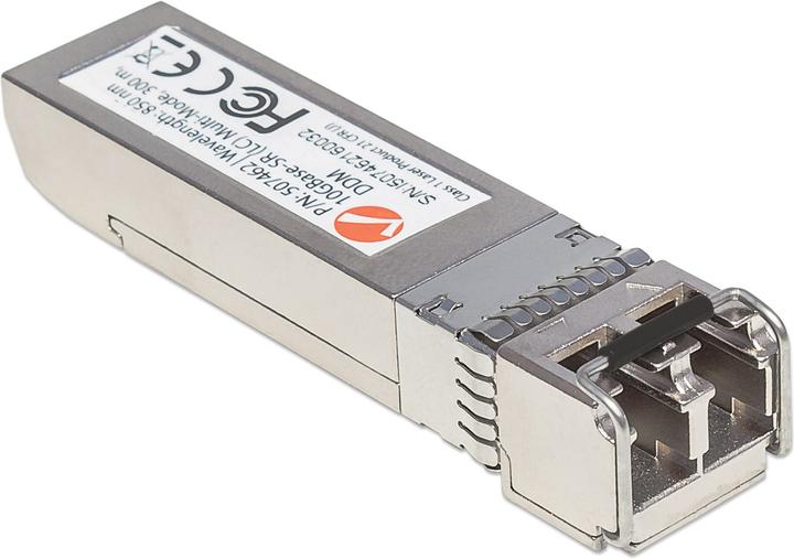 Actual product image Intellinet 10 Gigabit SFP+ Mini-GBIC Transceiver for Fiber Optic Cable 10GBase-SR LC Multimode Port