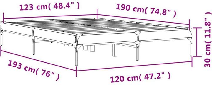 Image du produit vidaXL Bettgestell (120 x 190 cm)