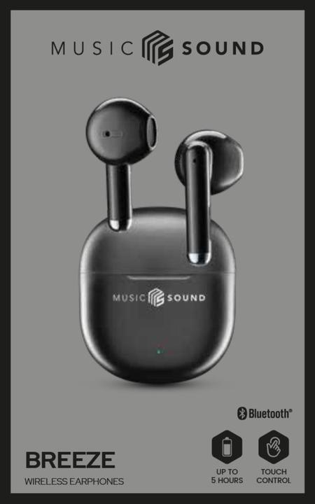 Immagine prodotto Music Sound Breeze Auricolare Bluetooth a capsula con case colorata (Nessuna cancellazione del rumore, 3.50 h, Senza fili)
