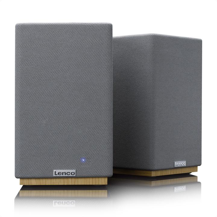 Actual product image Lenco Aktiv Lautsprecher, 2x40W, Wood, BT, opt.In, USB, AUX