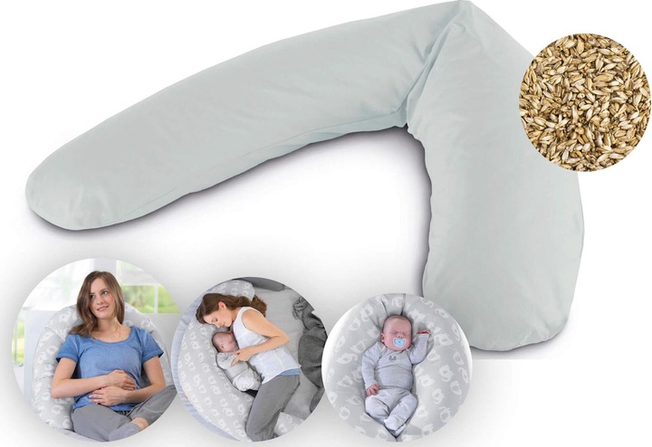 Actual product image Theraline Nursing Pillow "The Comfort" with Spelt Filling incl. Cover 180 cm (180 cm)