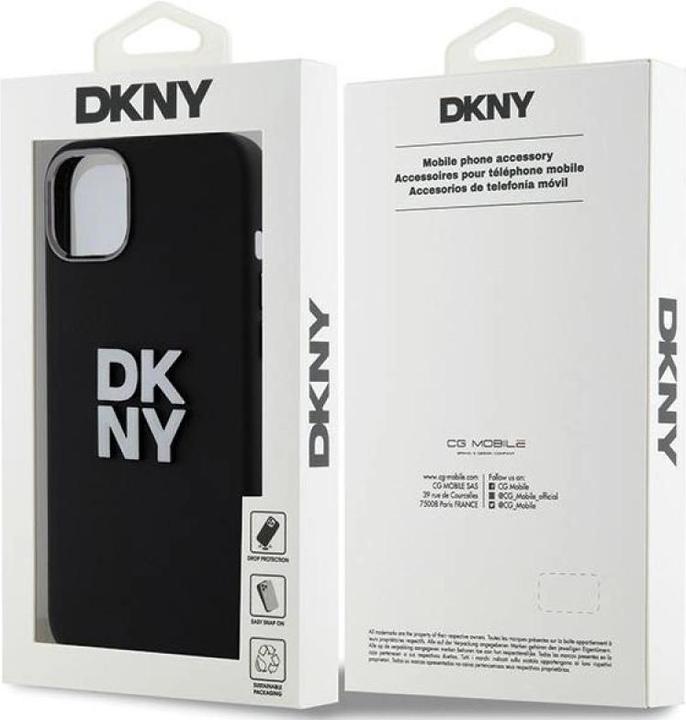 Actual product image DKNY DKHCP15SSMCBSK iPhone 15 / 14 / 13 6.1" czarny/black hardcase Liquid Silicone Metal Logo (Apple iPhone 15)
