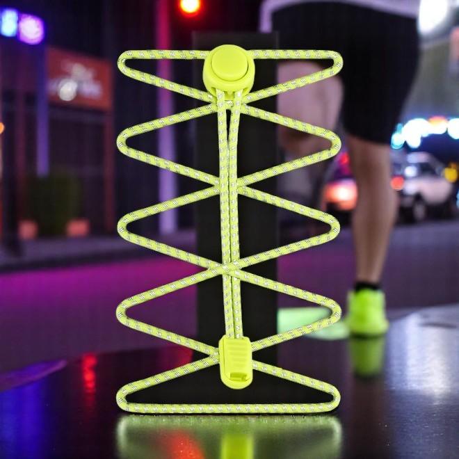 Actual product image LaceGodZ 1 Paar ReflectPro Series elastische, stark reflektierende Schnürsenkel (100 cm)