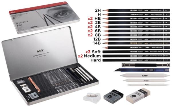 Actual product image No Name Artix PP433 Professional sketch set
