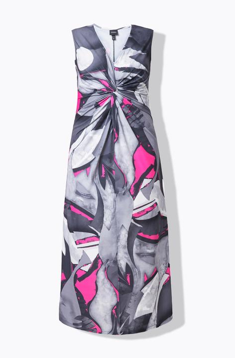 Produktbild Ulla Popken Jersey-Maxikleid, Muster, Drapierung (48)