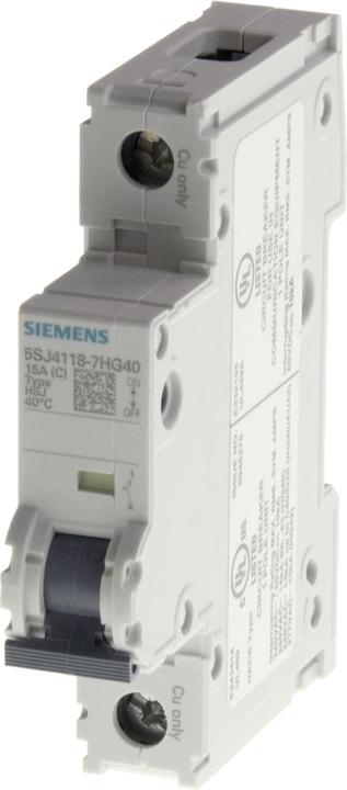 Actual product image Siemens SIEM 5SJ4111-7HG40 Miniature circuit breaker 240V 14kA, 1pol. C, 5A, T=70mm according to UL