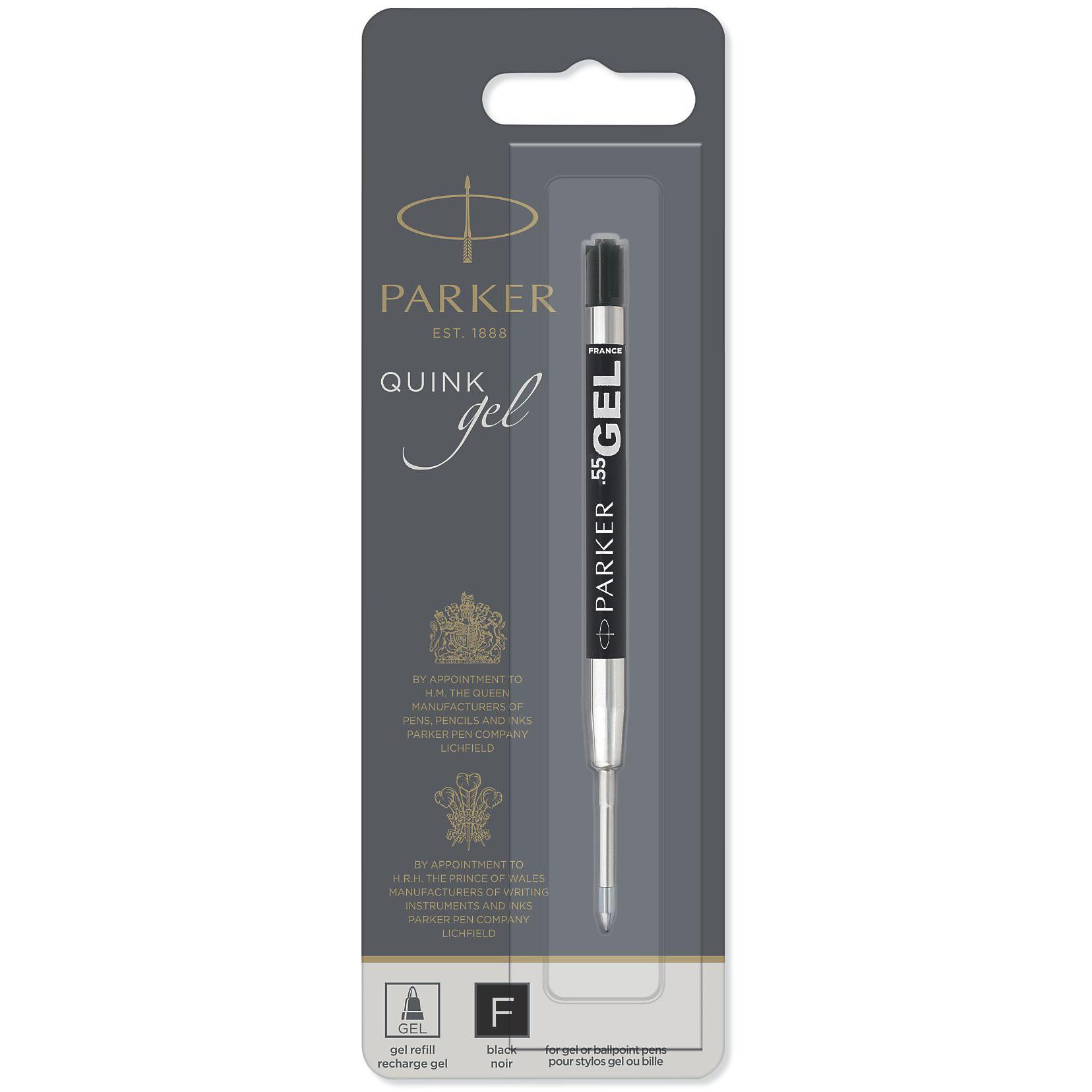 Parker, Ersatzpatrone, Gelmine 1 Stk F (Gelmine, Schwarz, 0.50 mm)