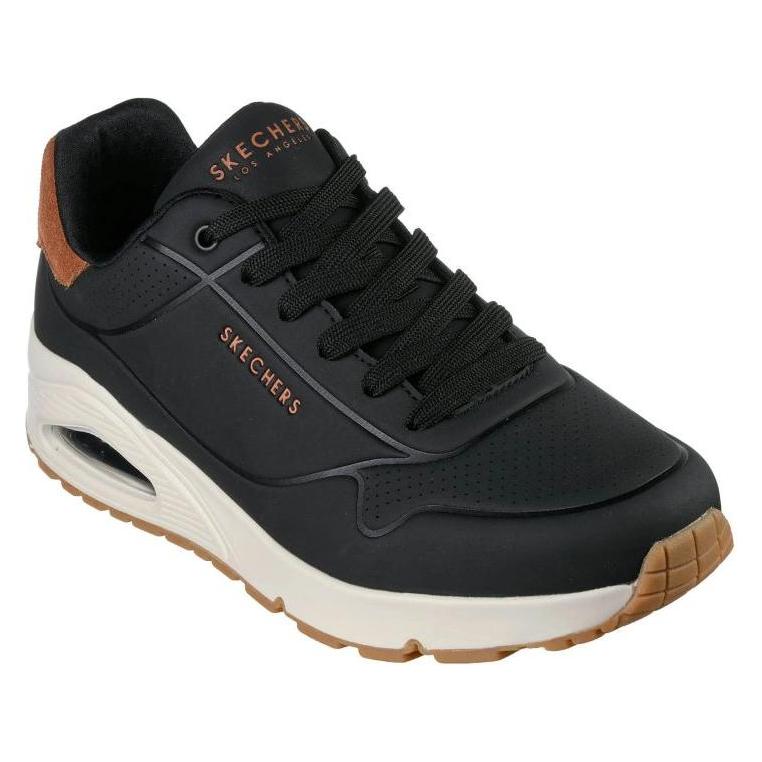 Skechers, Mannen, Sneakers, Uno Suited Air Schuhe, Zwart, (42.5)