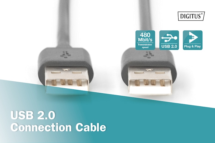 Produktbild Digitus USB 2.0 Anschlusskabel (5 m, USB 2.0)