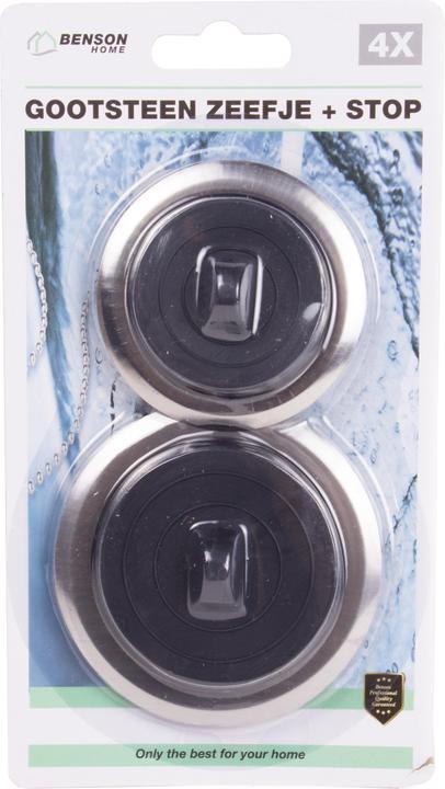 Image du produit Benson Home Grille d'évier inox + bouchon 4 pcs