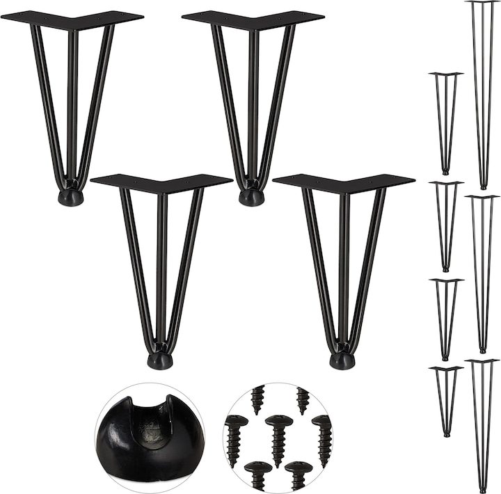 Immagine prodotto Relaxdays Set di 4 gambe di tavolo a forcina
