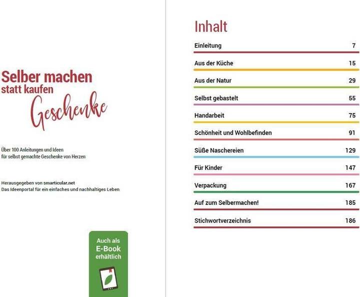 Image du produit Einfach Weniger Selber machen statt kaufen – Geschenke (Allemand, Éditeur smarticular, 2021)