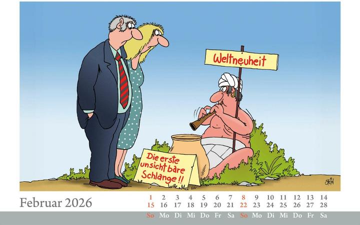 Actual product image Uli Stein Tischkalender 2026: Monatskalender zum Aufstellen (19 x 14 cm, German)