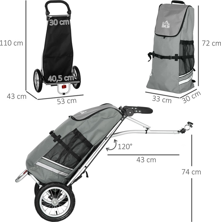 Image du produit Homcom Remorque de transport
