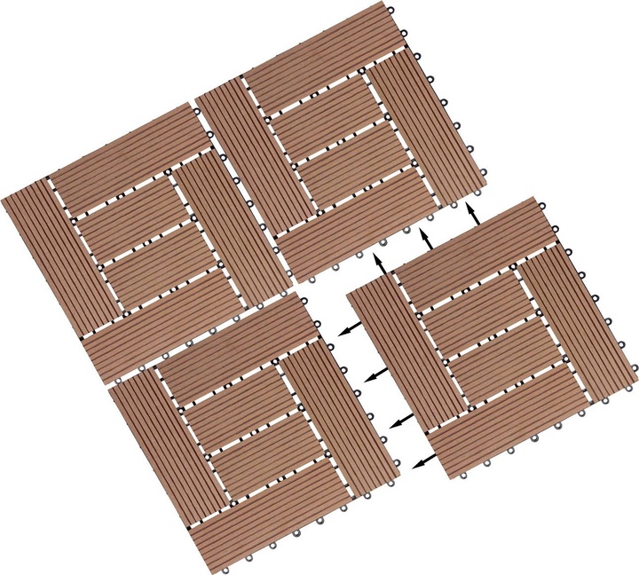Actual product image Casaria WPC tiles (11 x, 30 x 30 x 2 cm)