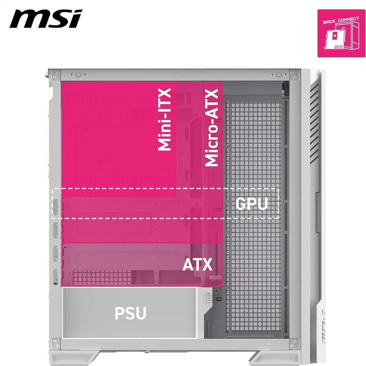 Produktbild MSI GEH Midi MPG VELOX 300R PZ WHITE (ATX, mATX, Mini-ITX)