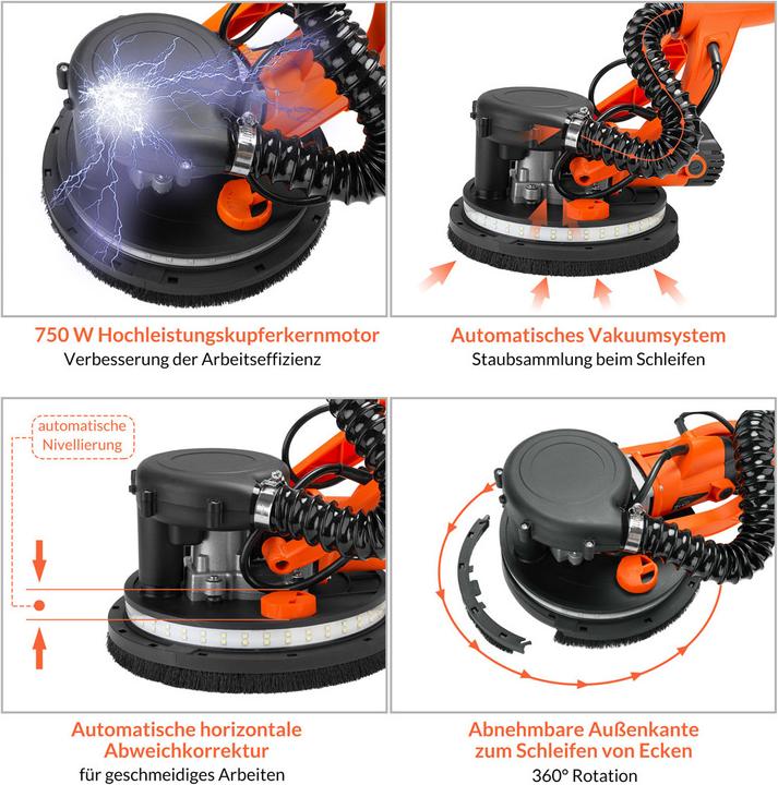 Image du produit Monzana Ponceuse à plâtre (Broyeur à sec, 750 W)