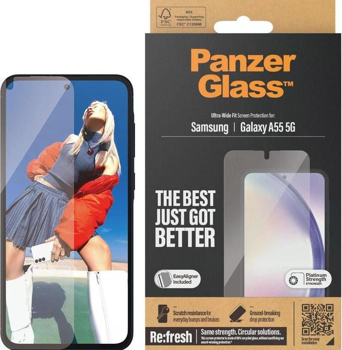 Produktbild PanzerGlass Ultra-Wide Fit (1 Stk., Samsung Galaxy A55)