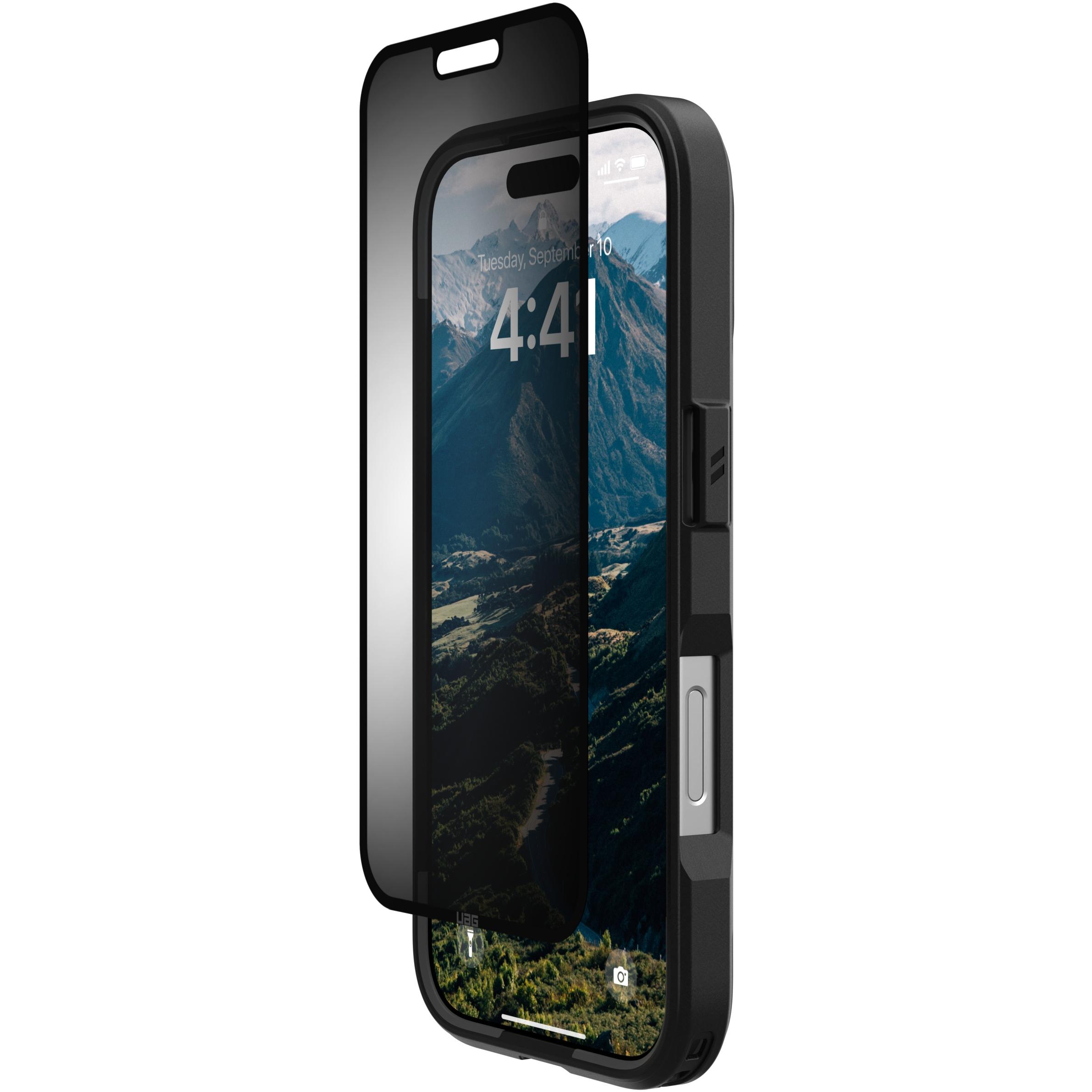 UAG Removable Privacy Eco (1 Stück, Apple iPhone 16 Pro), Smartphone Schutzfolie, Transparent