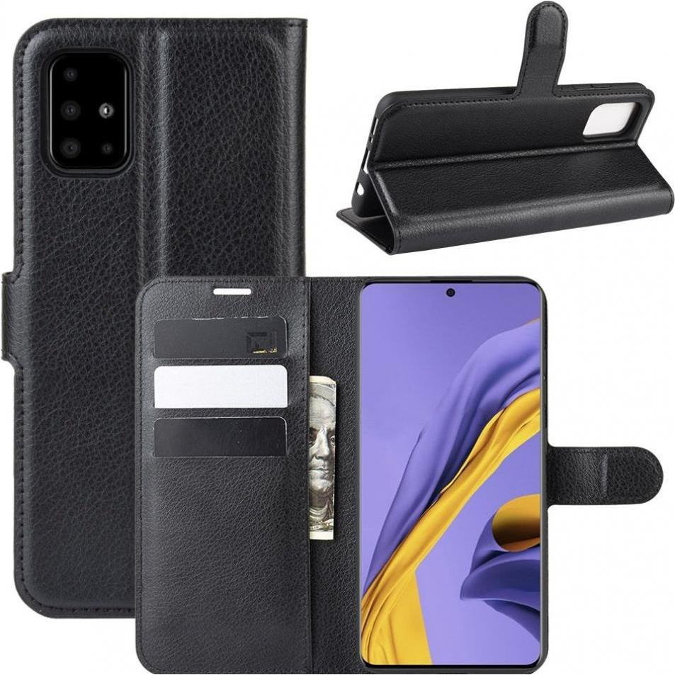 Screenguard Samsung Galaxy A51 4G Leather Guard Lederhülle (Samsung Galaxy A51), Smartphone Hülle, Schwarz