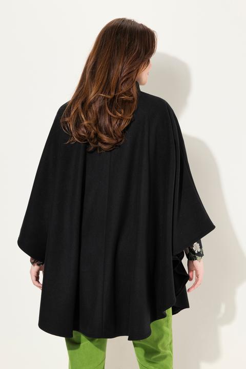 Actual product image Ulla Popken Cape-Style Button Close Poncho (50, 52, 54, 56)