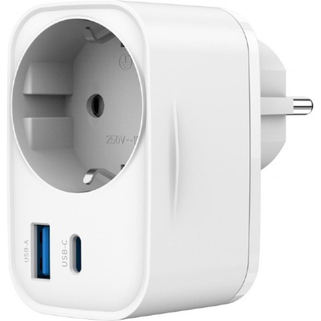 Gembird CHARGER USB UNIVERSAL 20W WHT/2P AC TA-ACPDQC20-01-W (20 W, 2 Ports) (TA-ACPDQC20-01-W)