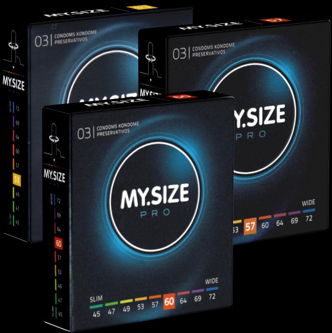 My.Size PRO "Trial Set L" (53mm, 57mm, 60mm) 3 x 3 condoms to try on and test out (9 pcs.)