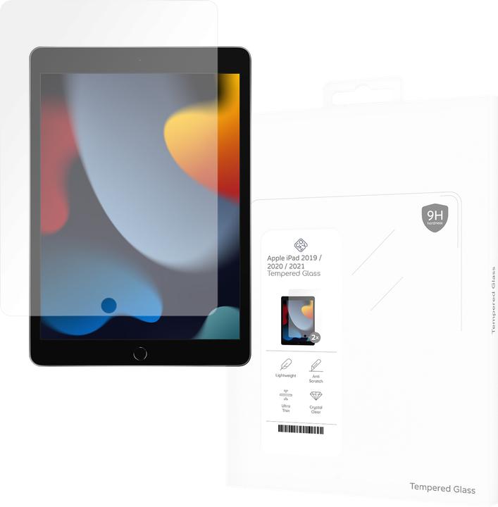 Cazy Schutzglass Kompatibel mit iPad 2021 (9th Gen)/2020 (8th Gen)/iPad 2019 (7th Gen) Displayschutz (2 Stück, iPad 2021 (9. Gen), iPad 2020 (8. Gen), iPad 2019 (7. Gen))